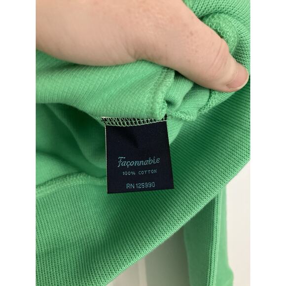 FACONNABLE Womens Medium Light Green 100% Cotton Zip Up Cardigan Knit Jacket - Picture 6 of 10